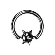 Closure anneau noir boule avec cones