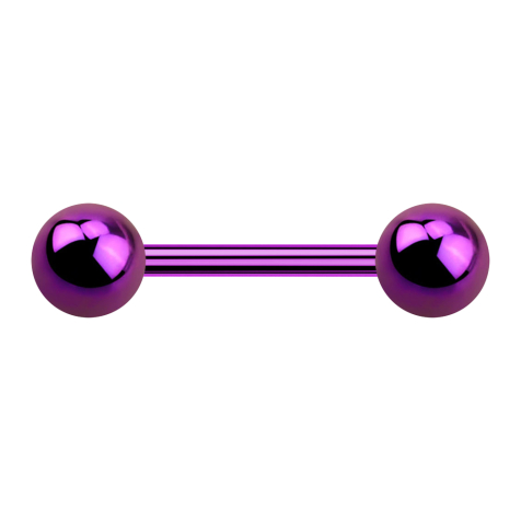 Barbell internal thread purple with two balls