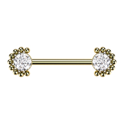 Barbell filetage intérieur plaqué or face...