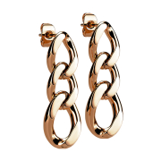 Stud earrings rose gold pendant chain links