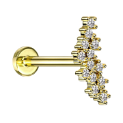 Micro labret internal thread gold-plated group with...
