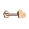 Micro labret sans filetage fleur cÅur en or rose