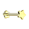 Micro Threadless Labret Flower Gold-Plated Star