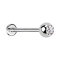 Labret Micro Threadless argento con cristallo a sfera argento