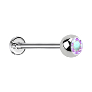 Micro Threadless Labret argenté avec boule de...