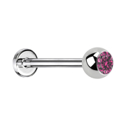 Micro Threadless Labret argenté avec boule de...