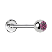 Micro Threadless Labret argenté avec boule de...