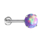 Micro Threadless Labret silver opal violet set