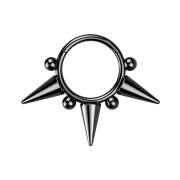 Micro anneau segment pliable noir Cône et billes