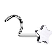 Orecchino a bottone senza filetto, curvo, argento Stella,...