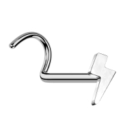 Orecchino a bottone senza filetto curvo argento lampo...