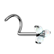 Boucle doreille sans tige courbée argent triangle...