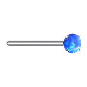 Nasenstecker biegen silber Opal blau gefasst