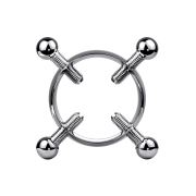 Faux mamelon argenté Pince à tétons...