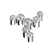 Ancoraggio cutaneo argento Ruota eolica sette cristalli...