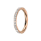 Micro segment ring hinged rose gold sideways square crystals silver