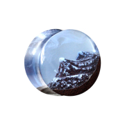 Spina svasata montagne epossidiche blu in legno di tamarindo