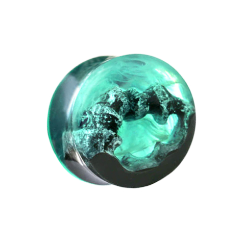 Flared Plug grotte époxy vert