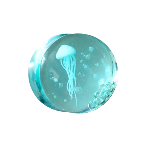 Flared Plug Méduse époxy vert