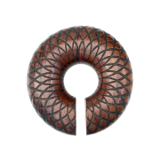 Ohrgewicht Donut Mandala aus Narra Holz
