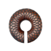 Poids doreille Donut Mandala en bois de Narra