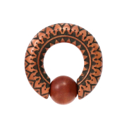 Ball Closure Ring engraving made of Sawo wood