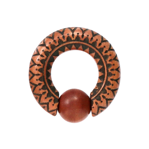 Incisione dellanello di chiusura a sfera in legno di Sawo