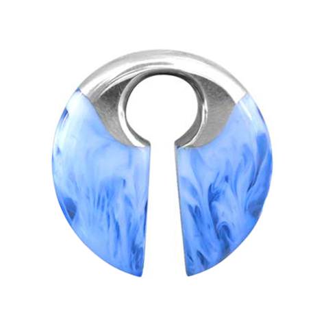 Ohrgewicht Schlüsselloch silber Frost Epoxy blau