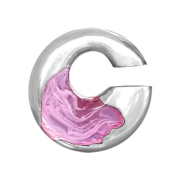 Ohrgewicht silber Nebel Epoxy pink