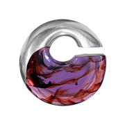 Ohrgewicht silber Nebel Epoxy violett