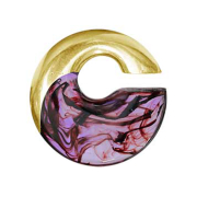 Ear weight gold-plated mist epoxy violet