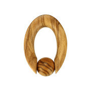 Anello di chiusura a sfera ovale in legno dulivo