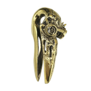 Ear weight keyhole gold-plated steampunk bird