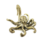 Ear weight gold-plated octopus