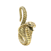 Ohrgewich vergoldet Kobra