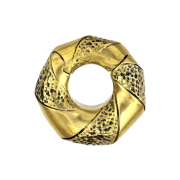 Ear weight hinged gold-plated spiral pattern