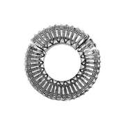 Ohrgewicht klappbar silber gerillt