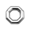 Poids doreille pliable argent Hexagon