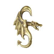 Ear weight hook gold-plated dragon