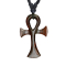 Collier noir pendentif croix tribale en bois Narra