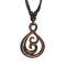 Halskette schwarz Anhänger Stammes Ornament Tropfen aus Narra Holz