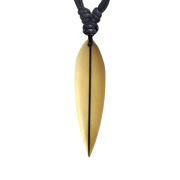 Halskette schwarz Anhänger Surf Gravur Strich aus...