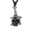 Collier noir pendentif Medusa argent en bois de fer