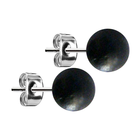 Boucles doreilles argent boule en bois darang