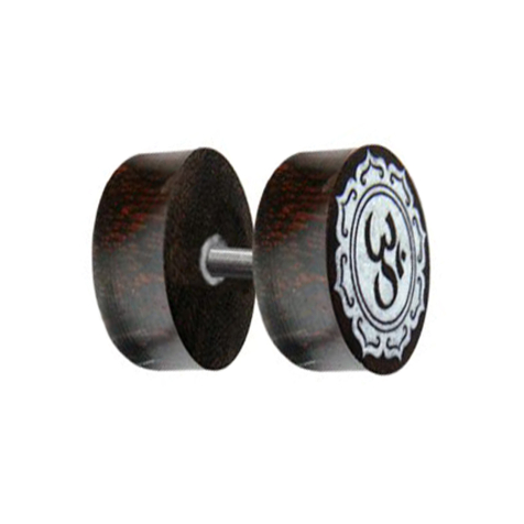 Fake plug Om bone made from tamarind wood