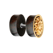 Fake plug flower carved from tamarind wood