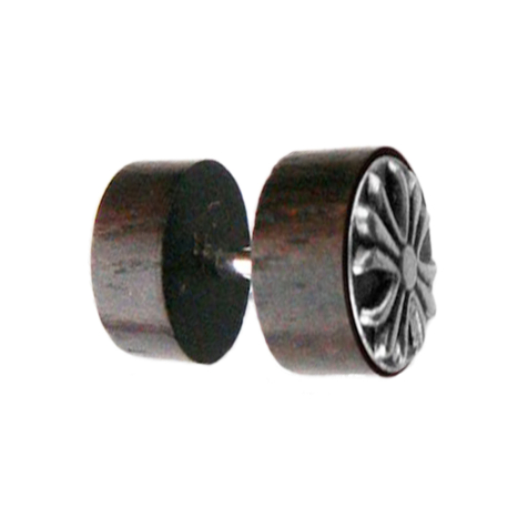 Fake Plug Kreuz aus Narra Holz