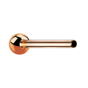 Barre Micro Threadless Barbell rose doré avec boule