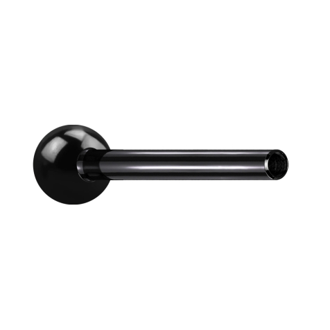 Barre Micro Threadless Barbell noire avec boule