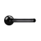 Barre Micro Threadless Barbell noire avec boule